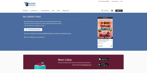 Image shows a miniaturized screenshot of the overdrive website.